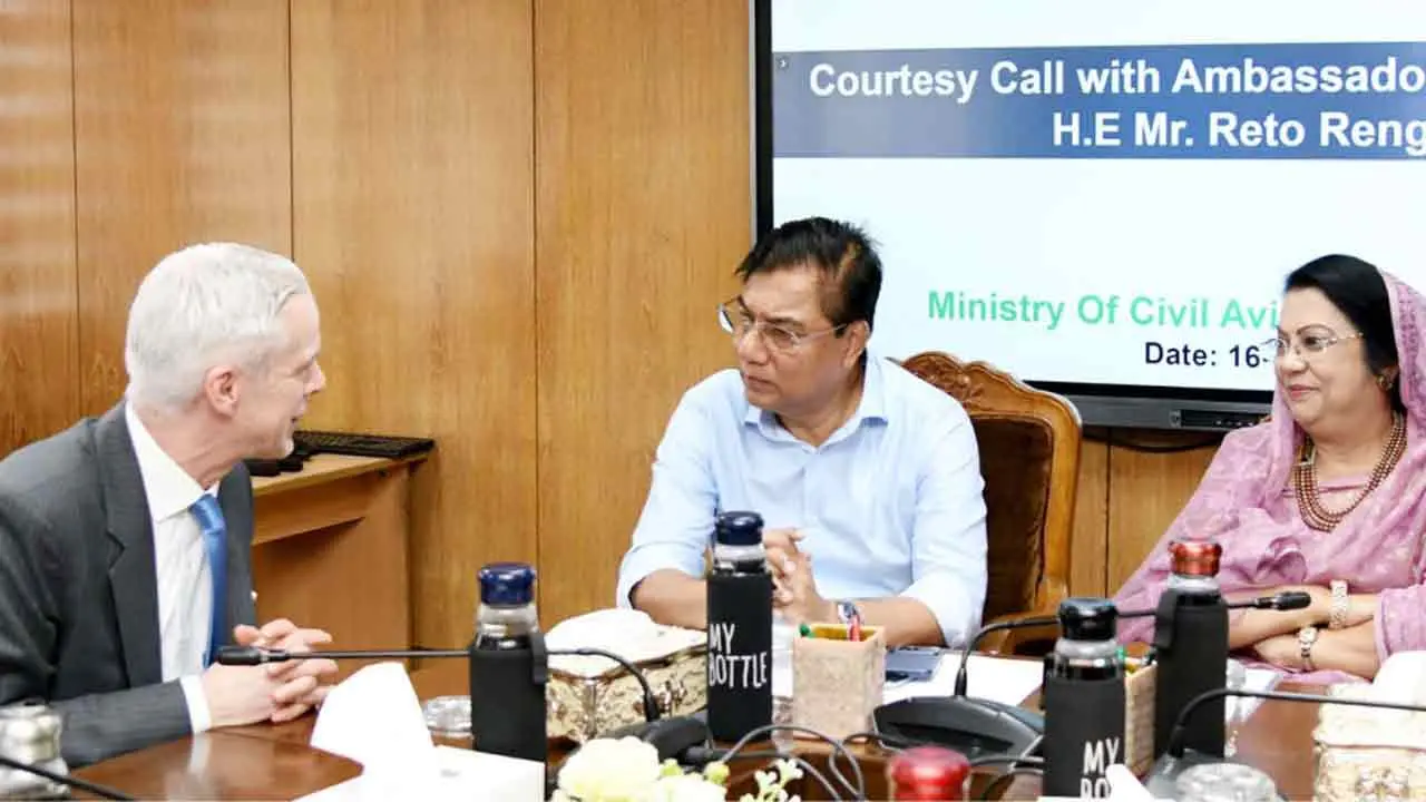শাহজালাল বিমানবন্দরের গ্রাউন্ড হ্যান্ডলিংয়ে আগ্রহ দেখিয়েছে সুইজারল্যান্ড