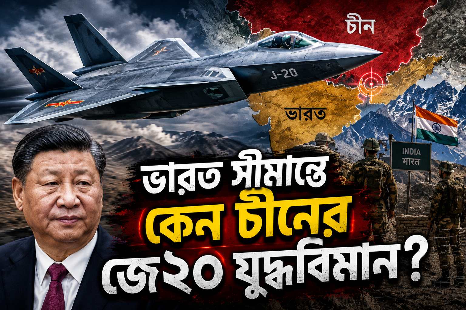 ভারত সীমান্তে কেন জে ২০ স্টিলথ যুদ্ধবিমান মোতায়েন চীনের