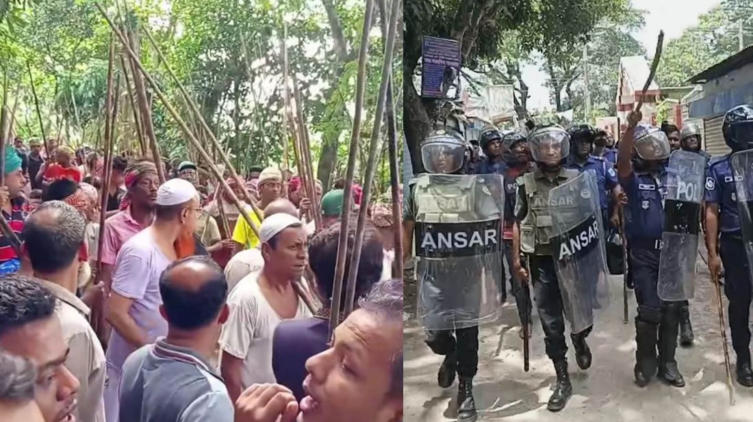 বাজারের নাম নিয়ে ৬ ঘণ্টার সংঘর্ষে নিহত ১, বন্ধ ট্রেন চলাচল