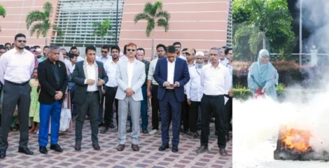 বেবিচক সদরদপ্তর ও শাহজালাল বিমানবন্দরে অগ্নিনির্বাপণ মহড়া