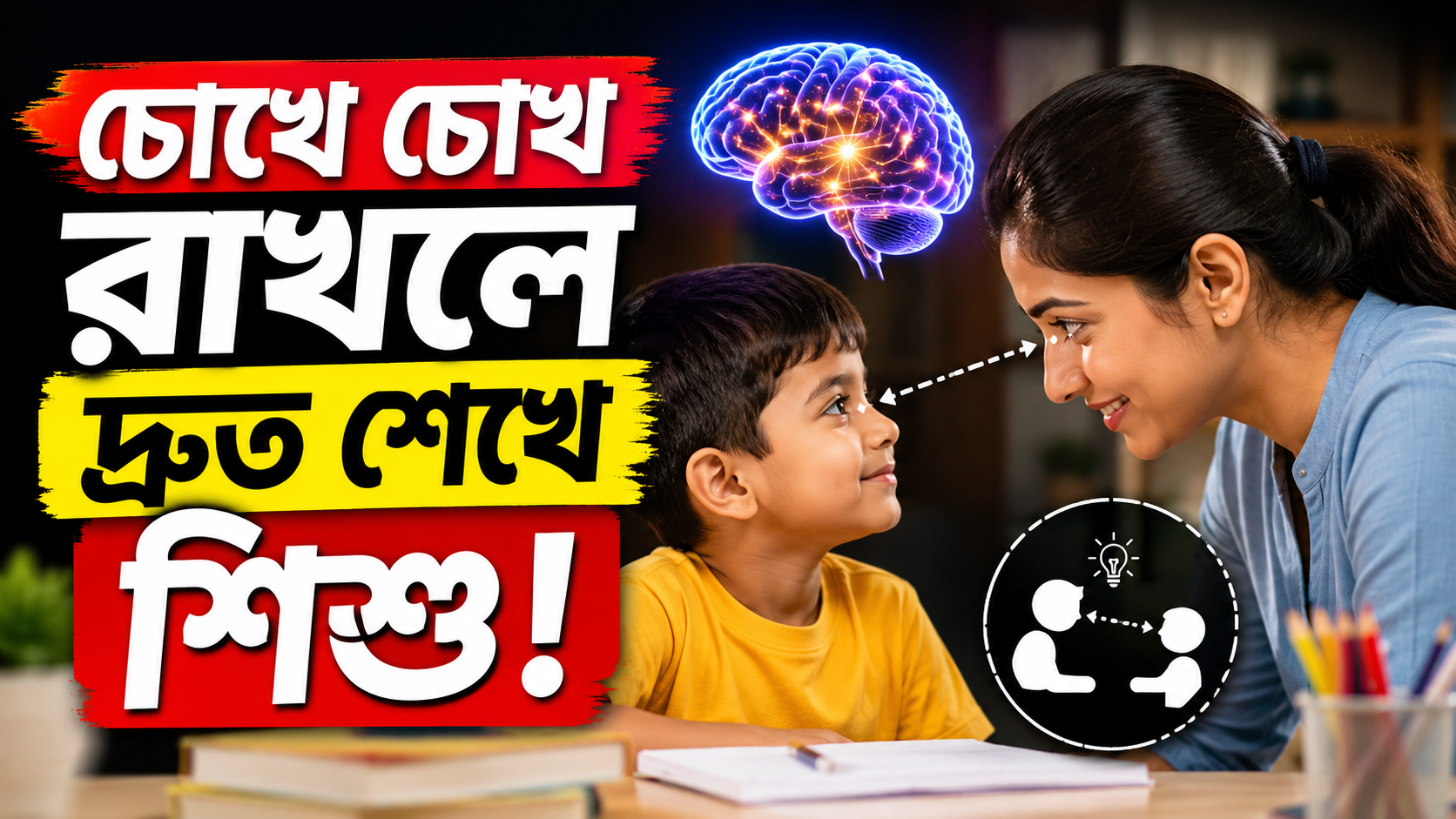চোখে চোখ রাখলে দ্রুত শেখে শিশু!
