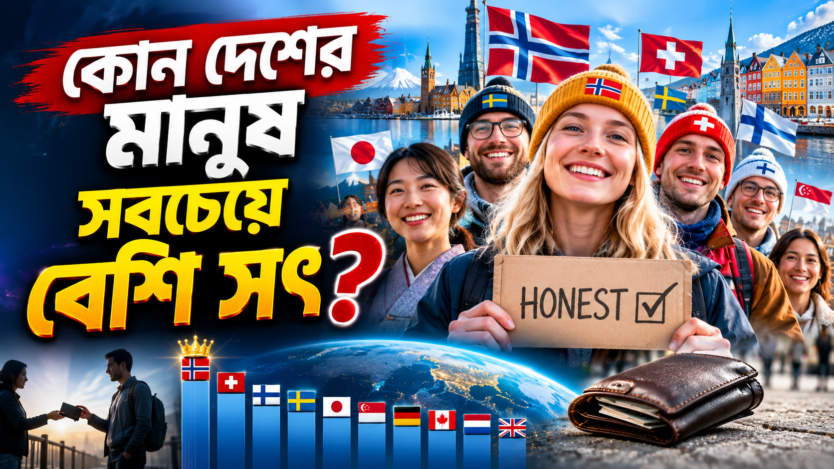 কোন দেশের মানুষ সবচেয়ে সৎ
