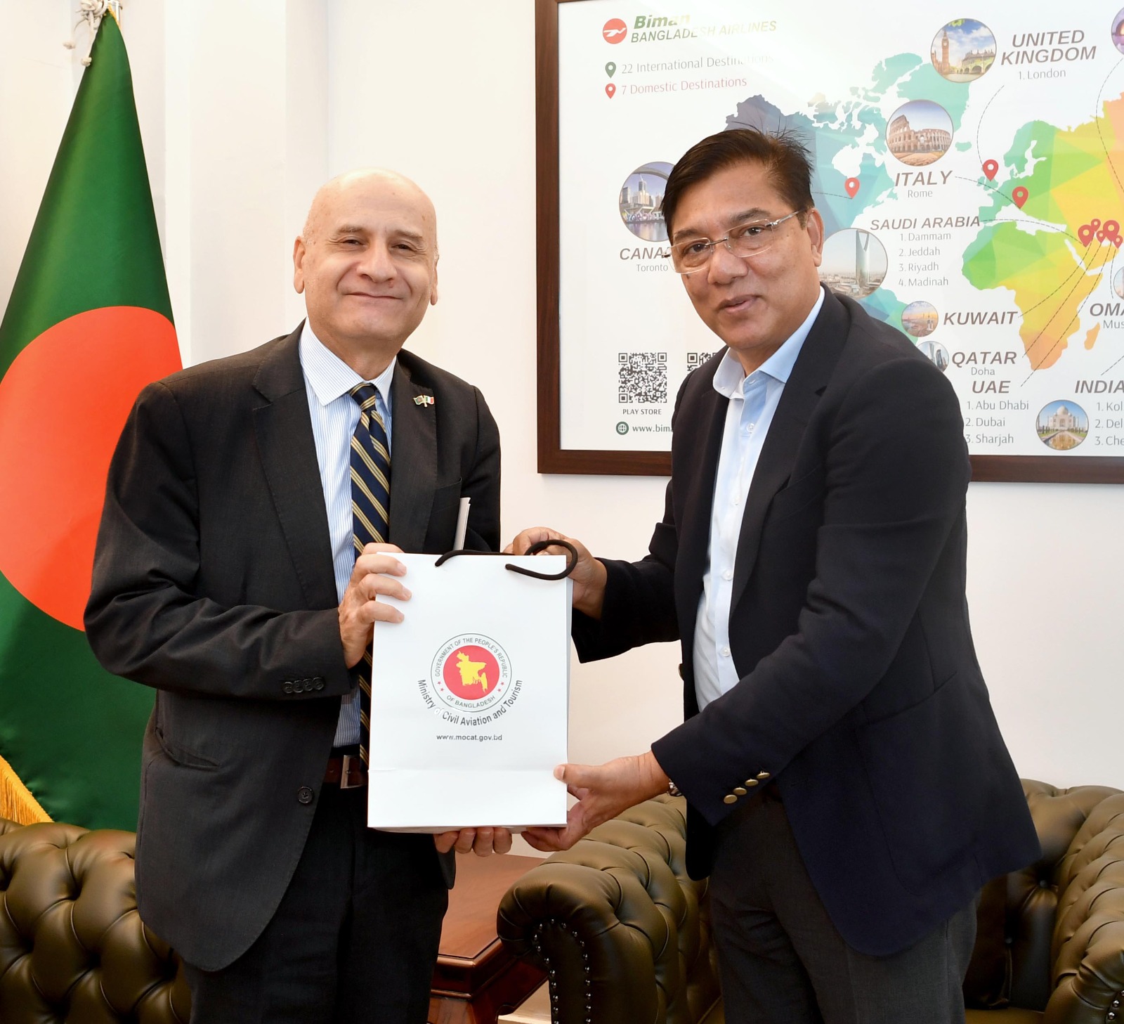 পর্যটন উন্নয়নে ইতালির সঙ্গে সমঝোতা স্মারক সইয়ের উদ্যোগ