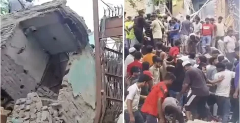 দিল্লিতে পাঁচতলা ভবন ধস, ধ্বংসস্তূপে বহু মানুষ আটকা পড়ার শঙ্কা