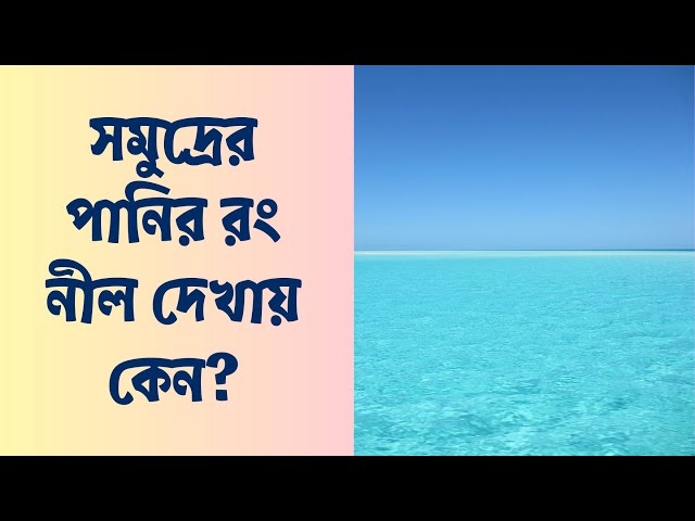 সমুদ্রের পানি নীল দেখায় কেন? জানুন এর পেছনের বৈজ্ঞানিক রহস্য